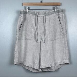 Orvis Men's 100% Linen Beige Lightweight Drawstring Shorts Size L; Beach, Casual